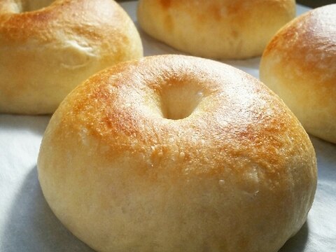 もっちりふわふわ Hbで簡単 ソフトベーグル レシピ 作り方 By ひかりママ 楽天レシピ